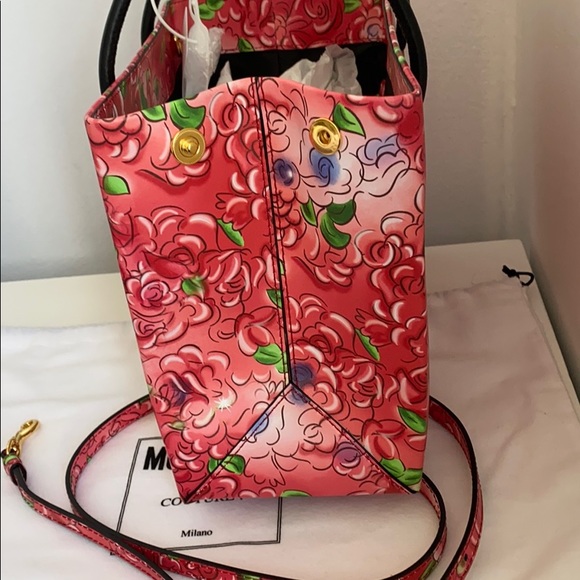 💯 Authentic Moschino Couture Red Leather Tote Bag - Picture 8 of 17